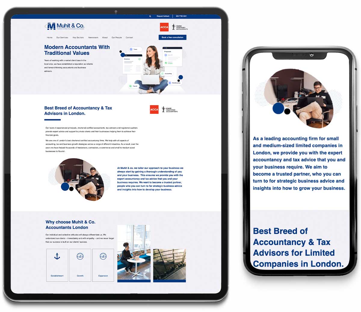 Muhit &Amp; Co Web Design &Amp; Development For A London Accounting Firm