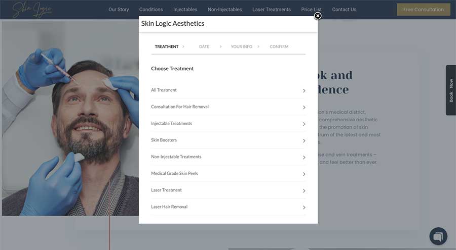 Booking System 25 Features Every Aesthetic Clinic Website Design Must Have 10